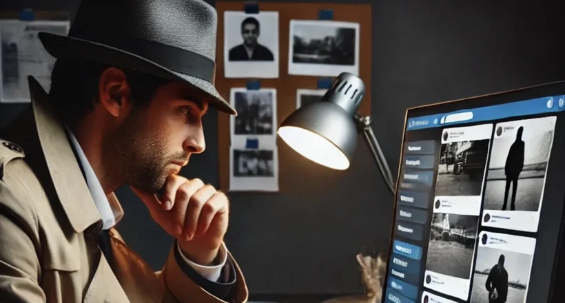 Un investigador privado revisa las publicaciones en las redes sociales de un demandante lesionado en un ordenador portátil, en busca de pruebas para rebatir una demanda de indemnización por accidentes de trabajo o lesiones personales de Pensilvania. Las compañías de seguros suelen utilizar la vigilancia de las redes sociales para cuestionar la gravedad de las lesiones en los casos de indemnización por accidentes de trabajo y lesiones personales en Pensilvania. Los trabajadores lesionados deben tener cuidado con lo que comparten en Internet para proteger sus reclamaciones. 