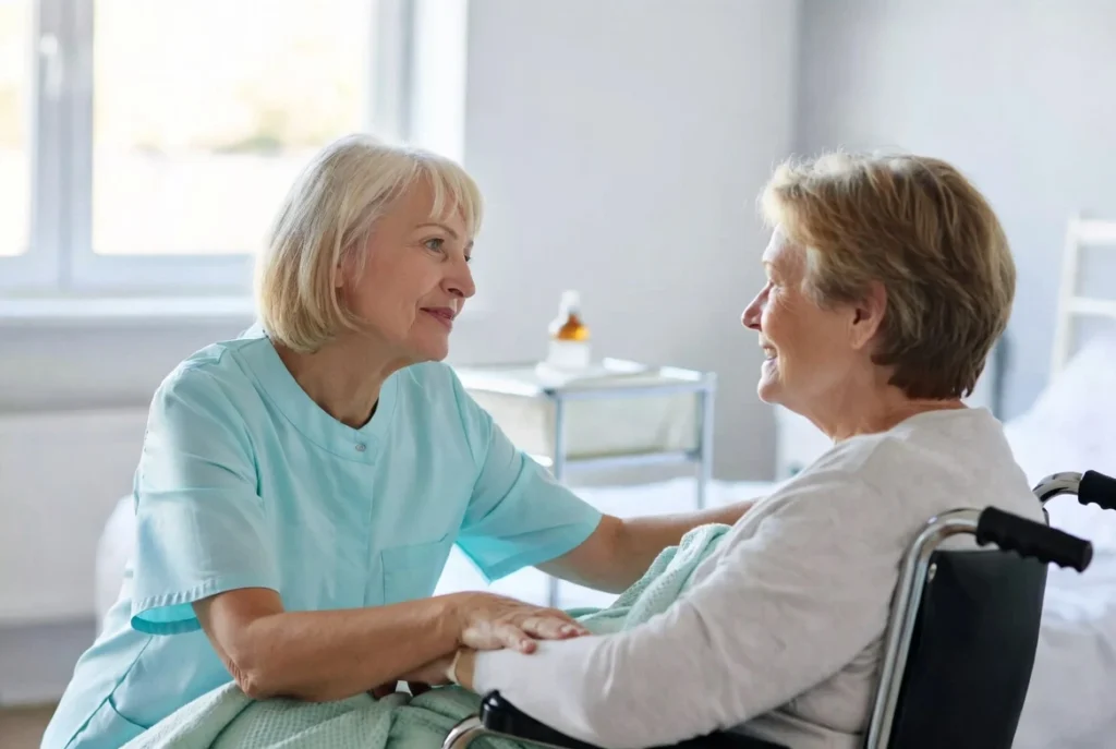 Attendant Care and Home Support in Catastrophic Workers’ Compensation Claims - McMenamin & Wing - Workers' Comp Lawyers Atención sanitaria a domicilio y apoyo de cuidadores con gran empatía para un trabajador que se recupera de lesiones graves, lo que supone prestaciones a largo plazo en los casos de indemnización por accidente laboral en Pensilvania